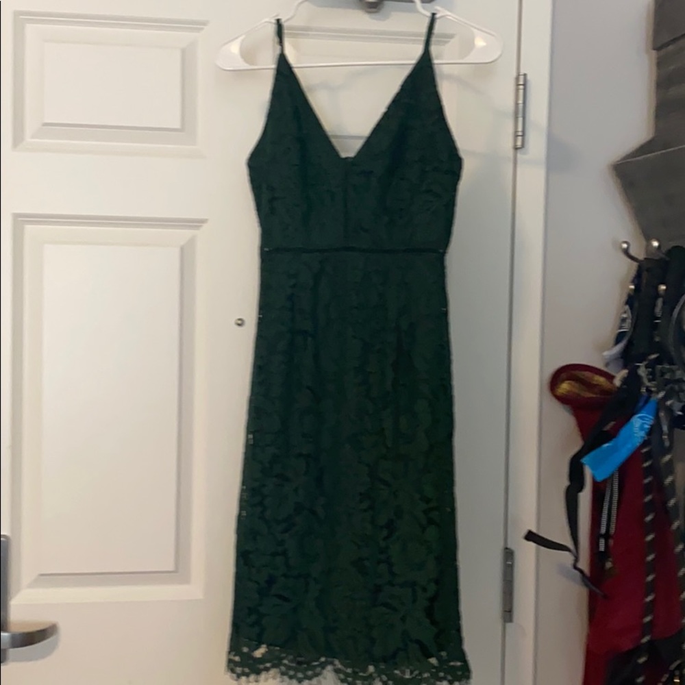ASTR THE LABEL green lace dress SMALL